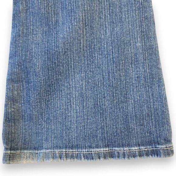 GUESS  Venice Flare Jeans Women 24 W x 31 L- Low Rise Retro Boot Cut Blue Denim - Picture 9 of 13